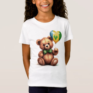 Camiseta bandera del oso de peluche y San Vicente y las Gra