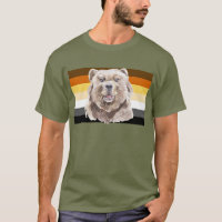 Bandera del oso gay de banda marrón