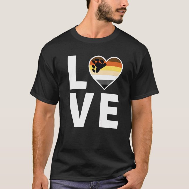 Camiseta Bandera Del Oso Lgbtq Lgbtqia+ Oso De Amor (Anverso)