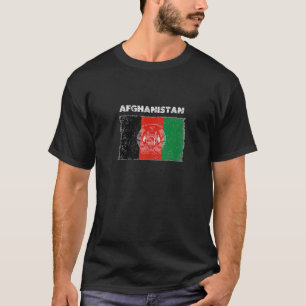 Camiseta Bandera Del País De Afganistán Con Gran Distancia 