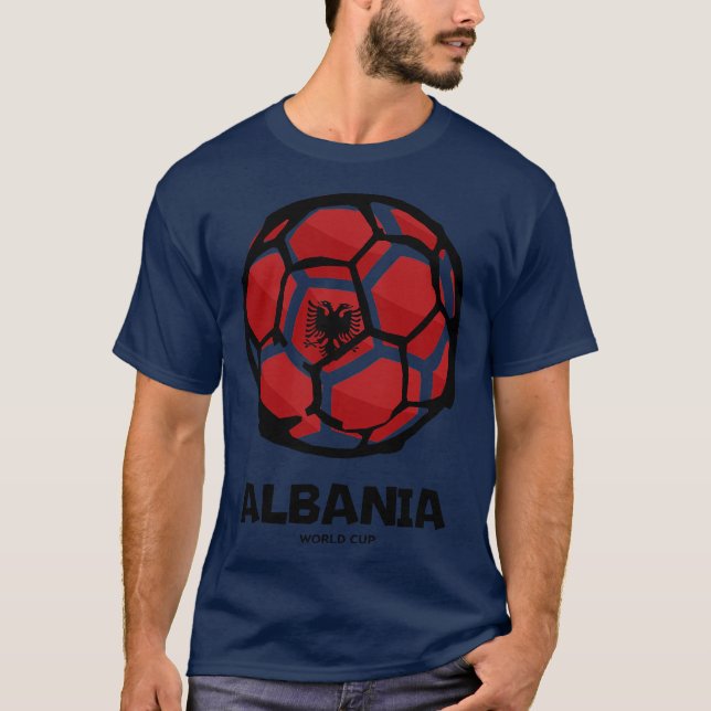 Camiseta Bandera del país de Albania (Anverso)