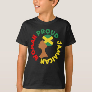 Camiseta Bandera del país de Jamaica provoca a una mujer j