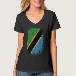 Camiseta Bandera del país de recuerdo Bandera gruesa Tanzan