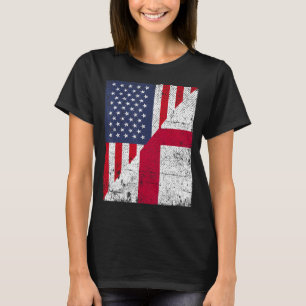 Camiseta Bandera del país Diseño Media EEUU Media Inglaterr