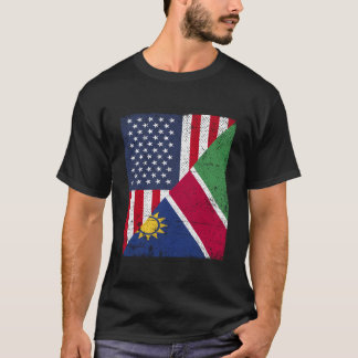 Camiseta Bandera del País Medio Estados Unidos Medio Namibi