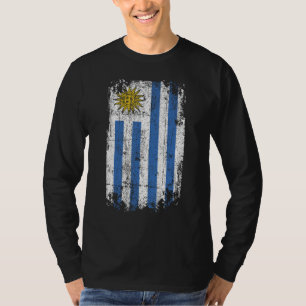 Camiseta Bandera del País Recuerdos Bandera Grunge Uruguay