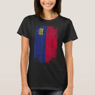 Camiseta Bandera del País Souvenir Bandera Grunge Liechtens