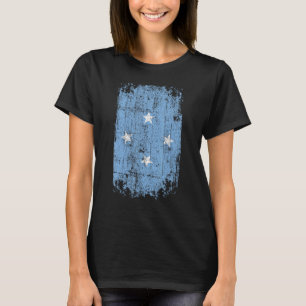 Camiseta Bandera del País Souvenir Bandera Grunge Micronesi