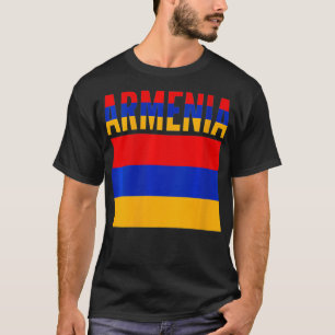 Camiseta Bandera del país VNeck1 de regalo armenio para muj