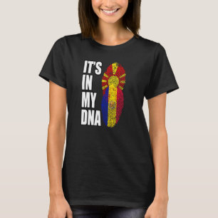 Camiseta Bandera del patrimonio ADN de la mezcla de andorra