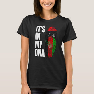 Camiseta Bandera del patrimonio ADN mixto afgano y libio