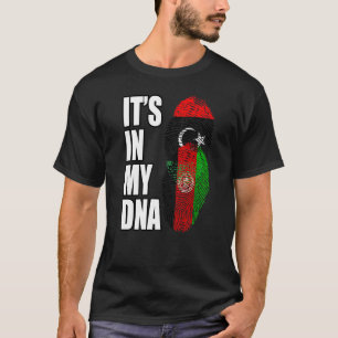 Camiseta Bandera del patrimonio ADN mixto afgano y libio