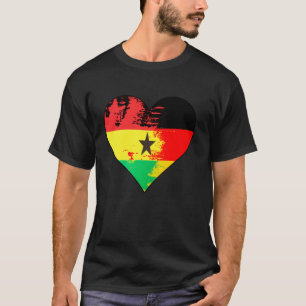 Camiseta Bandera del patrimonio cardíaco alemán y ghanés