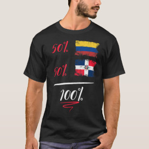 Camiseta Bandera Del Patrimonio Colombiano Y Dominicana Org