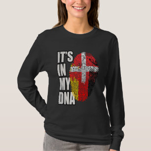 Camiseta Bandera del patrimonio de ADN alemán y danés