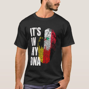 Camiseta Bandera del patrimonio de ADN alemán y sirio