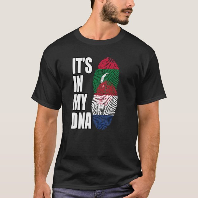 Camiseta Bandera Del Patrimonio De ADN De Mezcla Holandesa  (Anverso)