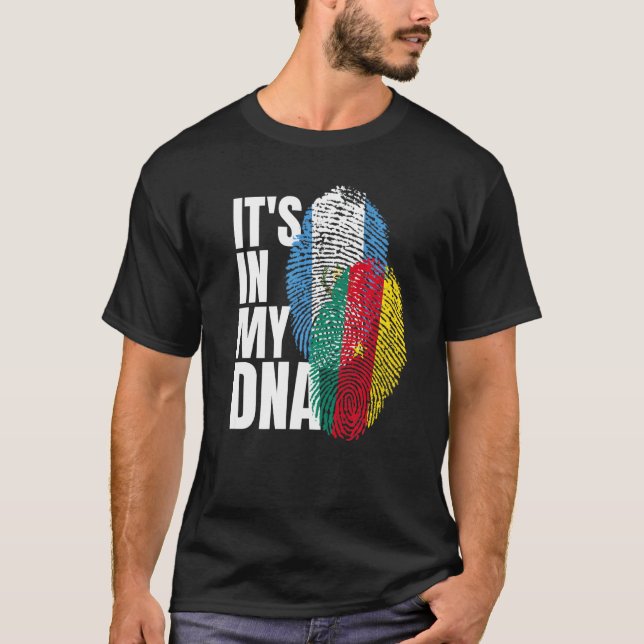 Camiseta Bandera Del Patrimonio De Adn En Guatemala Y Camer (Anverso)