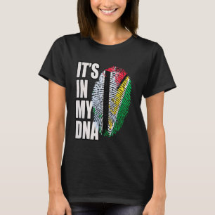 Camiseta Bandera del patrimonio de ADN guyanés y botswanés