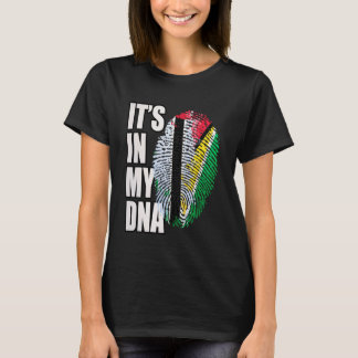 Camiseta Bandera del patrimonio de ADN guyanés y botswanés