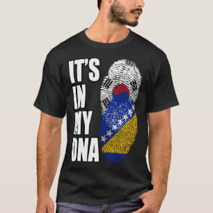 Camiseta Bandera Del Patrimonio De ADN Mezcla De Bosnia Y C