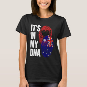 Camiseta Bandera del patrimonio de ADN mixto albanés y aust