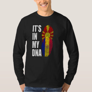 Camiseta Bandera del patrimonio de ADN mixto andorrano y ma