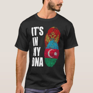 Camiseta Bandera del patrimonio de ADN mixto azerbaiyano y