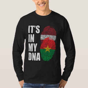 Camiseta Bandera del patrimonio de ADN mixto de Burkina Fas
