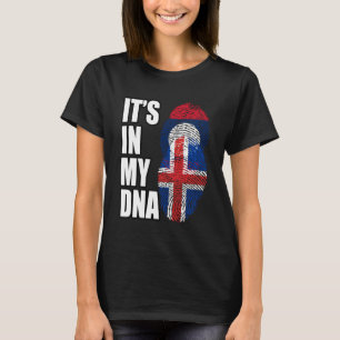Camiseta Bandera del patrimonio de ADN mixto de Laos e isla