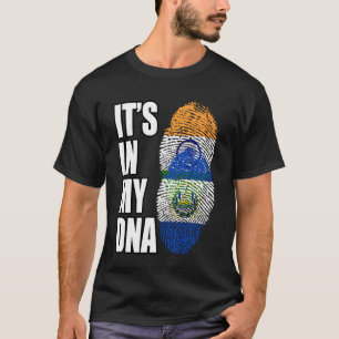 Camiseta Bandera del patrimonio de ADN mixto indio y salvad