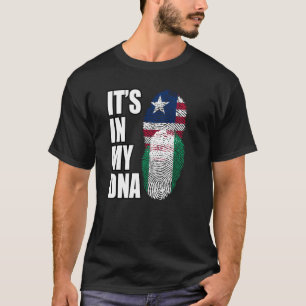 Camiseta Bandera del patrimonio de ADN mixto liberiano y ni
