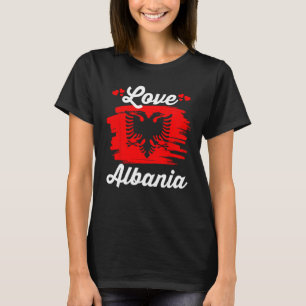 Camiseta Bandera del Patrimonio de Albania Amo patriótico a