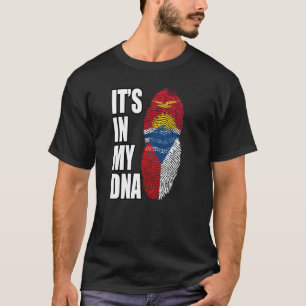 Camiseta Bandera Del Patrimonio De La DNA De La Mezcla Chec