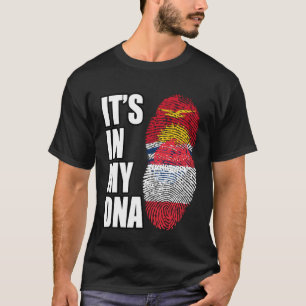 Camiseta Bandera Del Patrimonio De La DNA De La Mezcla De A