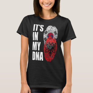 Camiseta Bandera Del Patrimonio De La Herencia De ADN Mezcl