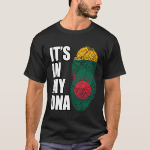 Camiseta Bandera Del Patrimonio De La Mezcla De ADN De Bang