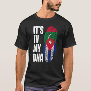 Camiseta Bandera Del Patrimonio De La Mezcla De Adn De Cuba