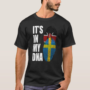 Camiseta Bandera Del Patrimonio De La Mezcla De ADN De Keni
