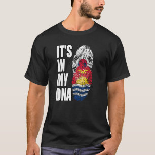 Camiseta Bandera Del Patrimonio De La Mezcla De ADN De Kiri