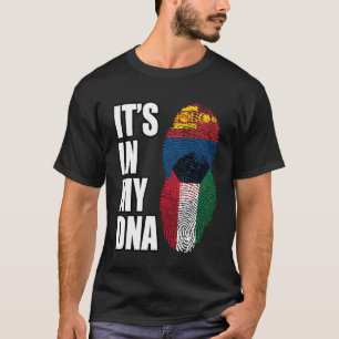 Camiseta Bandera Del Patrimonio De La Mezcla De ADN De Kuwa