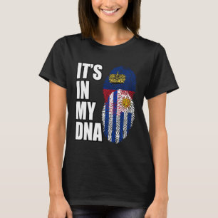 Camiseta Bandera Del Patrimonio De La Mezcla De ADN De Liec