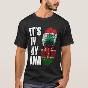 Camiseta Bandera Del Patrimonio De La Mezcla De ADN Libanés