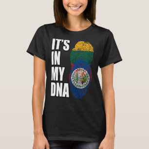 Camiseta Bandera Del Patrimonio De La Mezcla De Belice Y Li