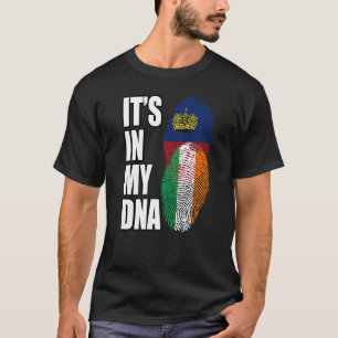 Camiseta Bandera Del Patrimonio De La Mezcla De Liechtenste