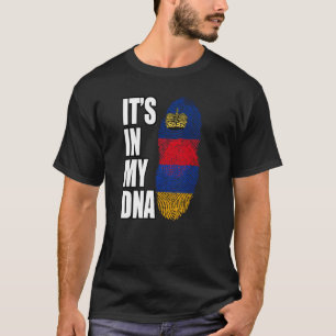 Camiseta Bandera Del Patrimonio De La Mezcla De Liechtenste