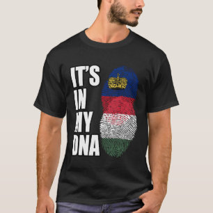 Camiseta Bandera Del Patrimonio De La Mezcla De Liechtenste