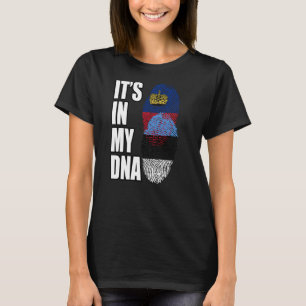 Camiseta Bandera Del Patrimonio De La Mezcla De Liechtenste