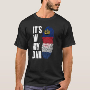 Camiseta Bandera Del Patrimonio De La Mezcla De Liechtenste