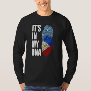 Camiseta Bandera Del Patrimonio De La Mezcla Filipina Y Mic